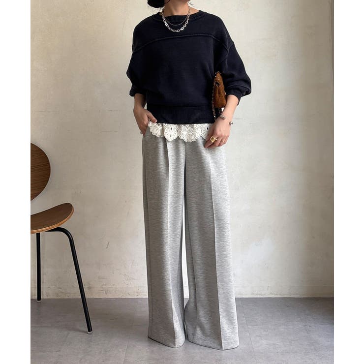 【DouDou】ピグメント加工スウエットライクニット | PAL GROUP OUTLET | 詳細画像4 