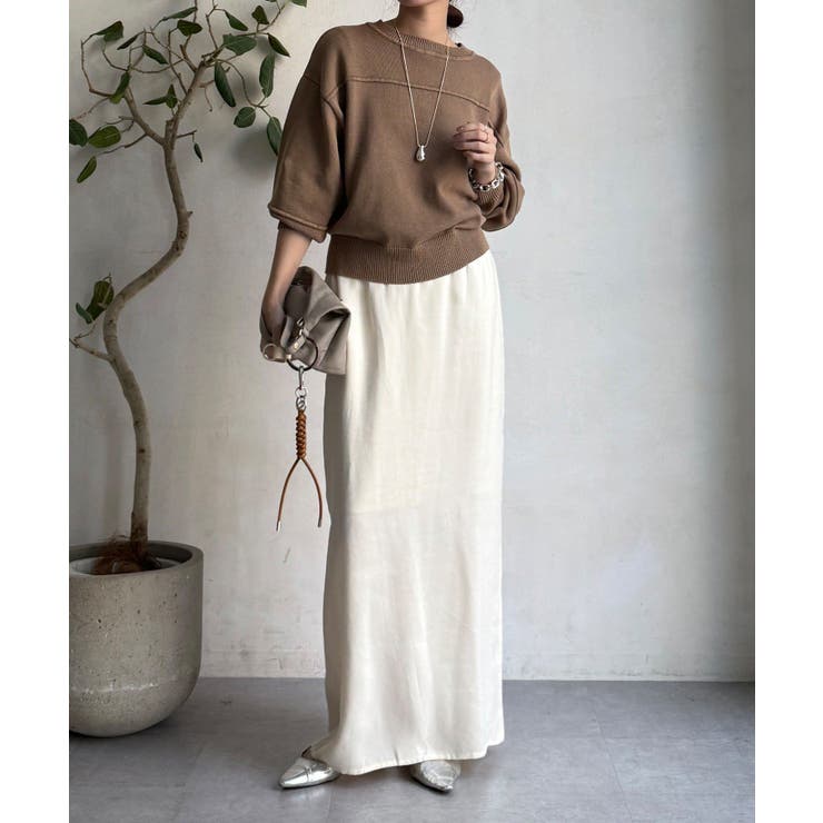 【DouDou】ピグメント加工スウエットライクニット | PAL GROUP OUTLET | 詳細画像30 