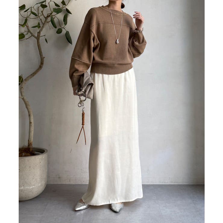 【DouDou】ピグメント加工スウエットライクニット | PAL GROUP OUTLET | 詳細画像32 