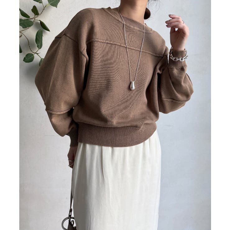 【DouDou】ピグメント加工スウエットライクニット | PAL GROUP OUTLET | 詳細画像36 