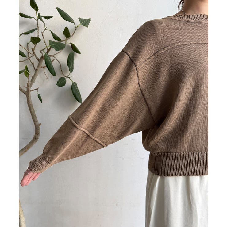 【DouDou】ピグメント加工スウエットライクニット | PAL GROUP OUTLET | 詳細画像44 