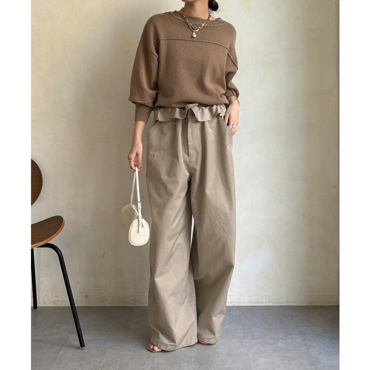 【DouDou】ピグメント加工スウエットライクニット | PAL GROUP OUTLET | 詳細画像22 