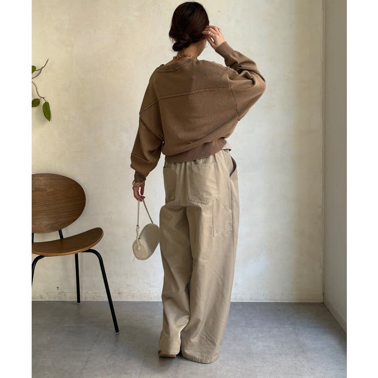 【DouDou】ピグメント加工スウエットライクニット | PAL GROUP OUTLET | 詳細画像24 