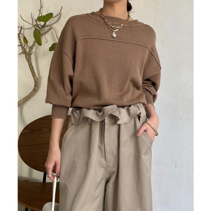 【DouDou】ピグメント加工スウエットライクニット | PAL GROUP OUTLET | 詳細画像25 