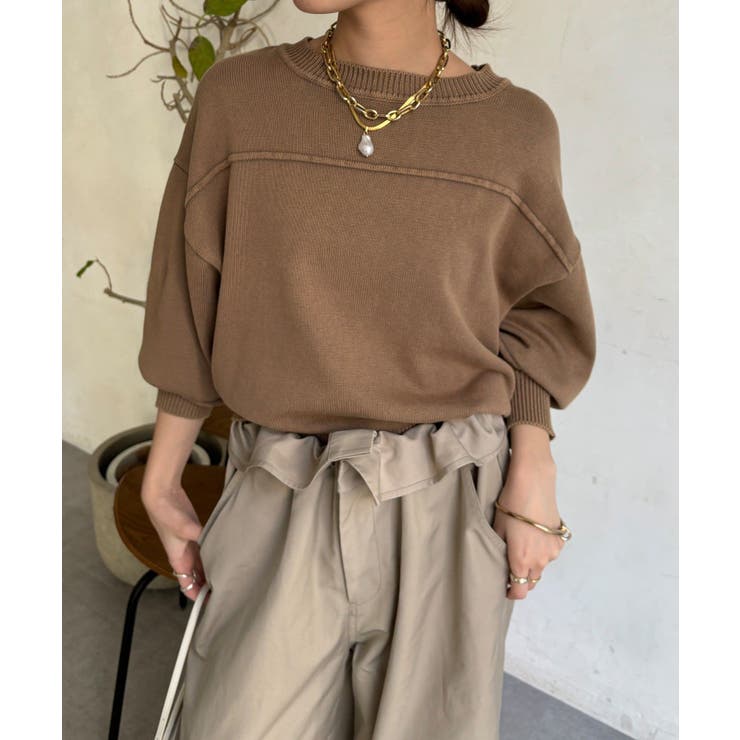 【DouDou】ピグメント加工スウエットライクニット | PAL GROUP OUTLET | 詳細画像27 