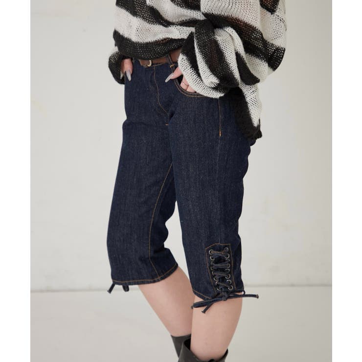 【WHO'S WHO gallery】レースアップデニムカプリパンツ | PAL GROUP OUTLET | 詳細画像18 