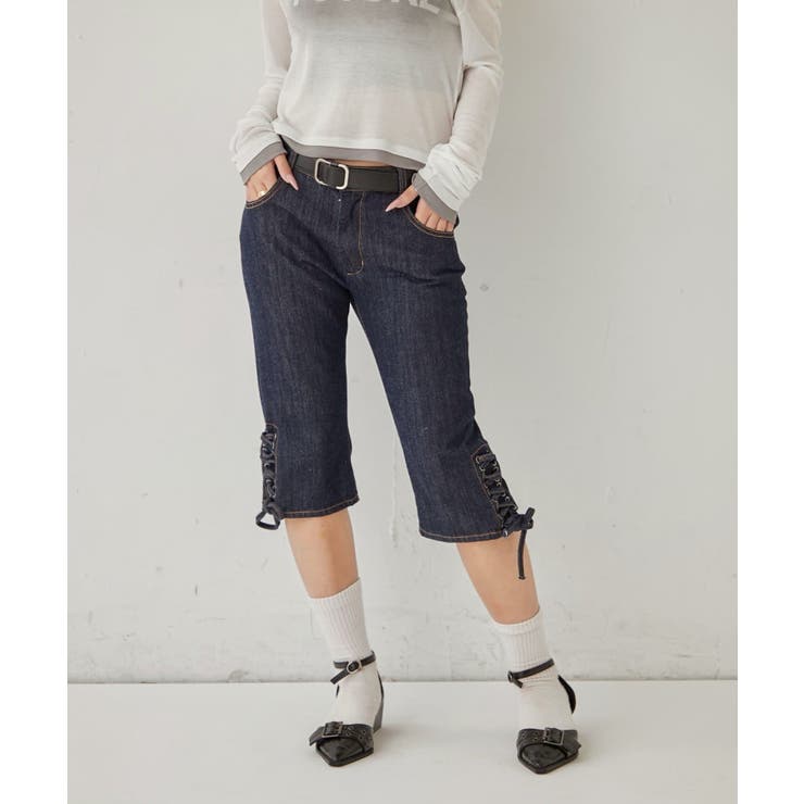 【WHO'S WHO gallery】レースアップデニムカプリパンツ | PAL GROUP OUTLET | 詳細画像23 