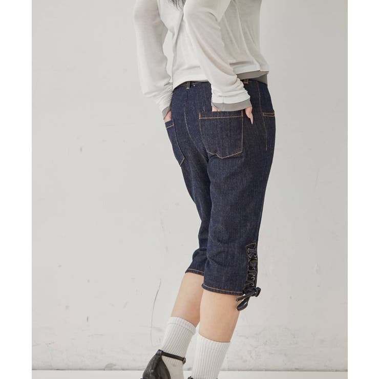 【WHO'S WHO gallery】レースアップデニムカプリパンツ | PAL GROUP OUTLET | 詳細画像25 