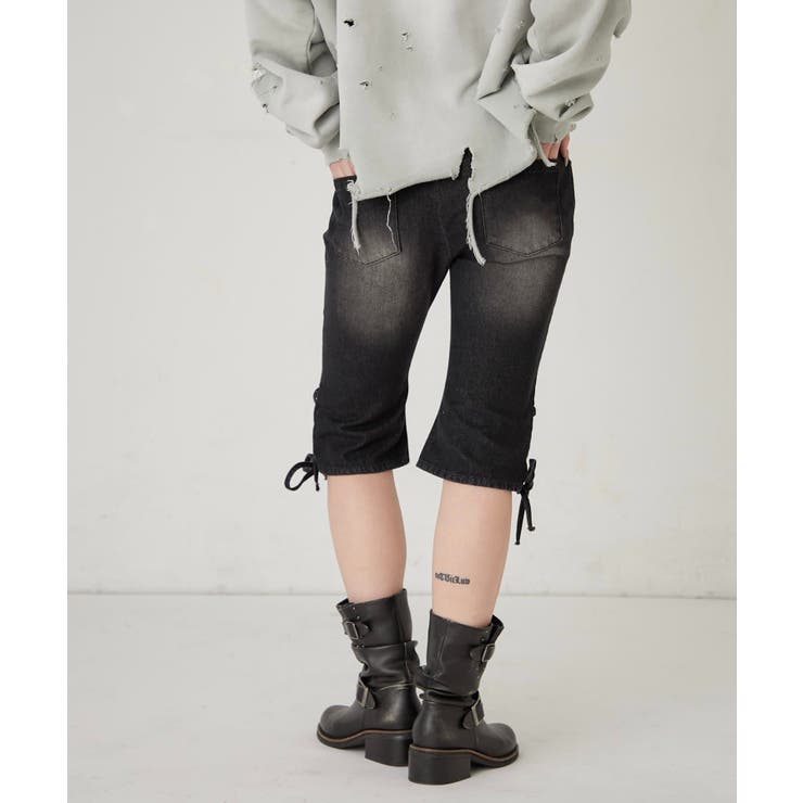 【WHO'S WHO gallery】レースアップデニムカプリパンツ | PAL GROUP OUTLET | 詳細画像4 