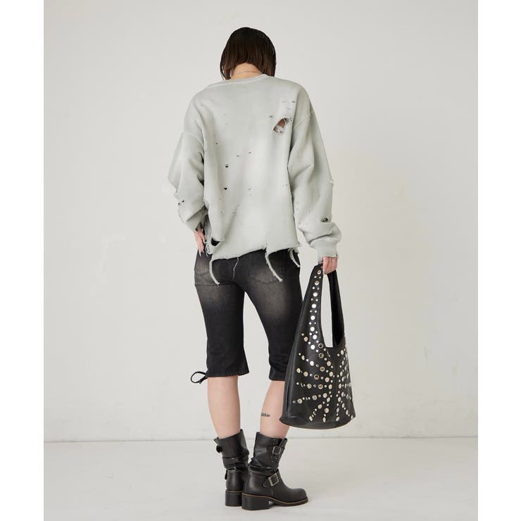 【WHO'S WHO gallery】レースアップデニムカプリパンツ | PAL GROUP OUTLET | 詳細画像6 