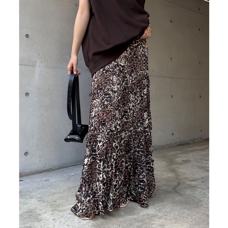 レオパード | 【DouDou】アニマルワッシャースカート | PAL GROUP OUTLET