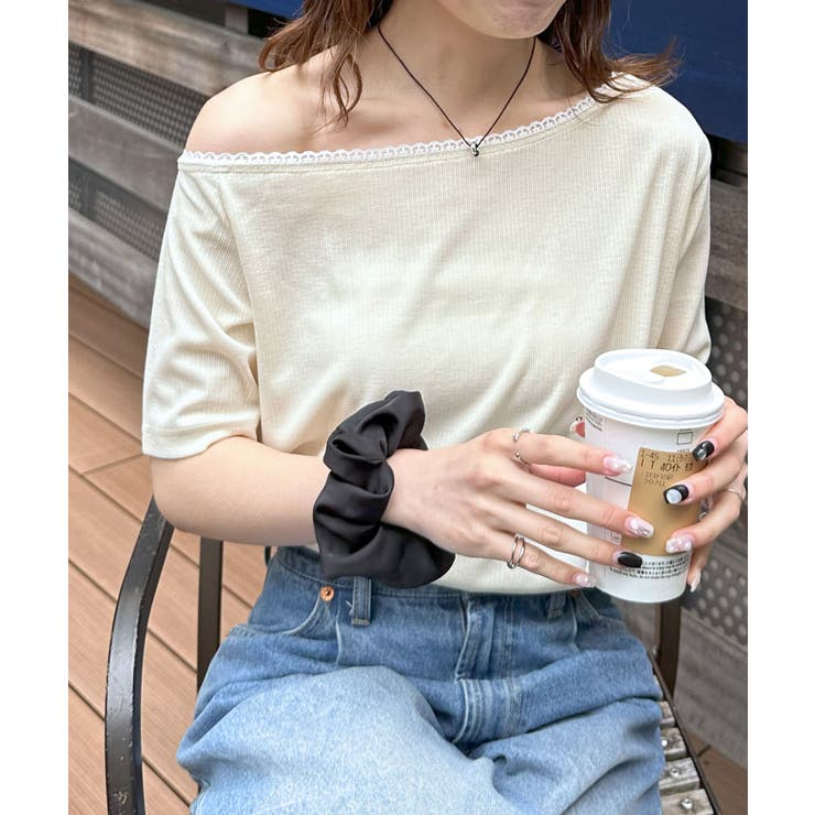 【Discoat】【umm】前後2WAY衿レース使いワンショルT | PAL GROUP OUTLET | 詳細画像3 