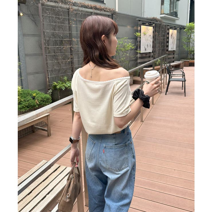 【Discoat】【umm】前後2WAY衿レース使いワンショルT | PAL GROUP OUTLET | 詳細画像5 