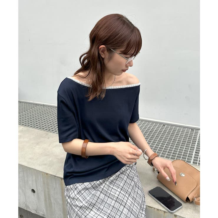 【Discoat】【umm】前後2WAY衿レース使いワンショルT | PAL GROUP OUTLET | 詳細画像8 