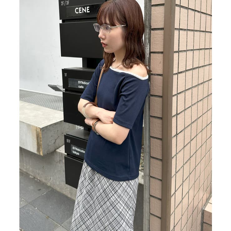 【Discoat】【umm】前後2WAY衿レース使いワンショルT | PAL GROUP OUTLET | 詳細画像10 