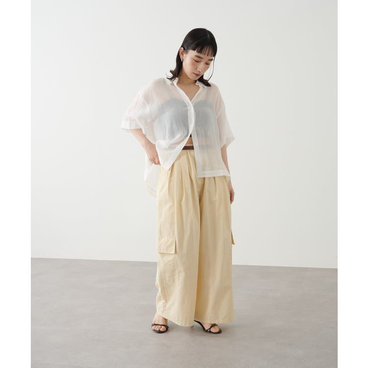 【Omekashi】シアーリネンハーフスリーブシャツ | PAL GROUP OUTLET | 詳細画像11 