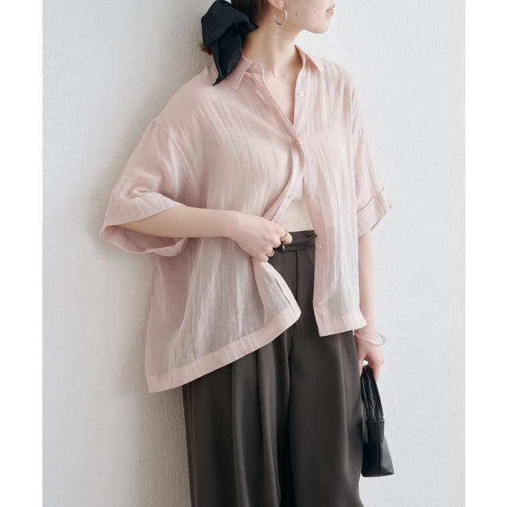 【Omekashi】シアーリネンハーフスリーブシャツ | PAL GROUP OUTLET | 詳細画像23 