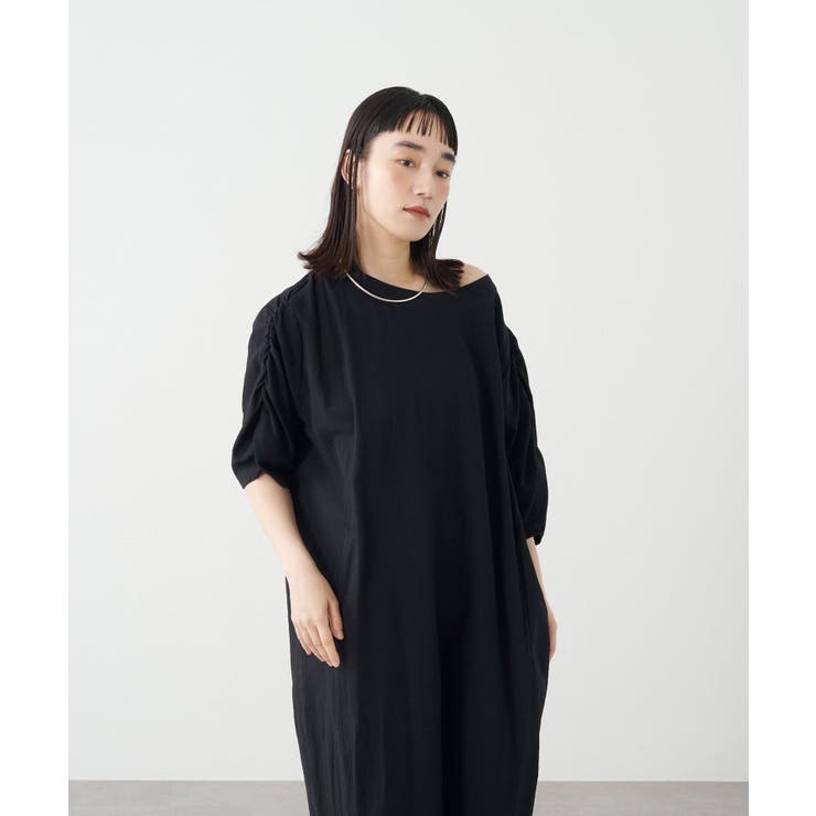 【Omekashi】ギャザーオフショルワンピース | PAL GROUP OUTLET | 詳細画像7 