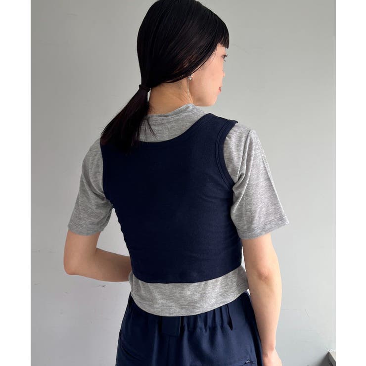 【Pasterip】Stretch tee ＆ Over tank set | PAL GROUP OUTLET | 詳細画像9 