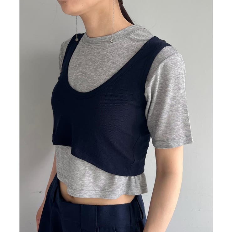 【Pasterip】Stretch tee ＆ Over tank set | PAL GROUP OUTLET | 詳細画像2 