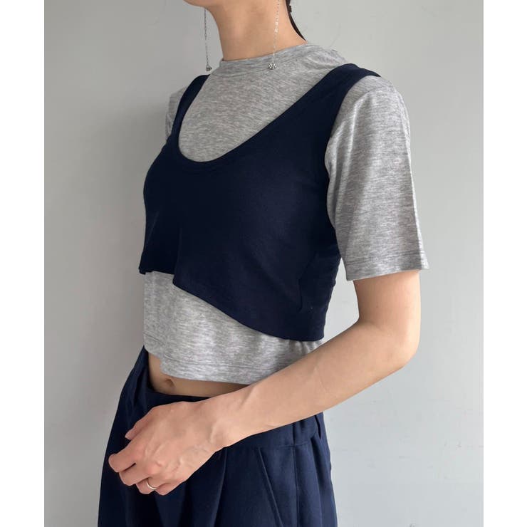 【Pasterip】Stretch tee ＆ Over tank set | PAL GROUP OUTLET | 詳細画像3 