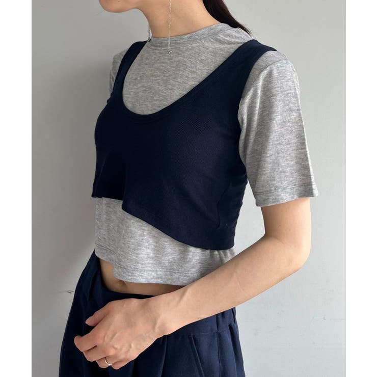 【Pasterip】Stretch tee ＆ Over tank set | PAL GROUP OUTLET | 詳細画像4 