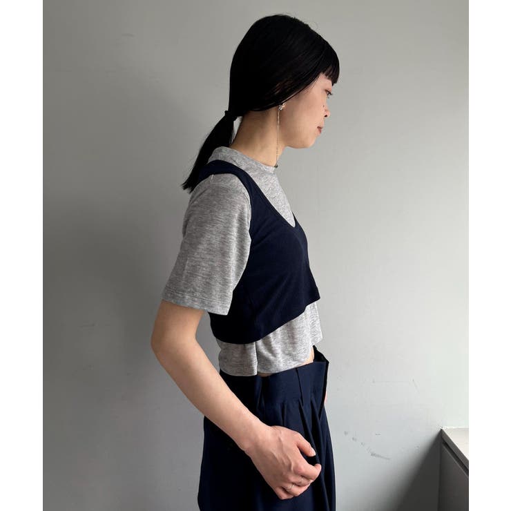 【Pasterip】Stretch tee ＆ Over tank set | PAL GROUP OUTLET | 詳細画像8 