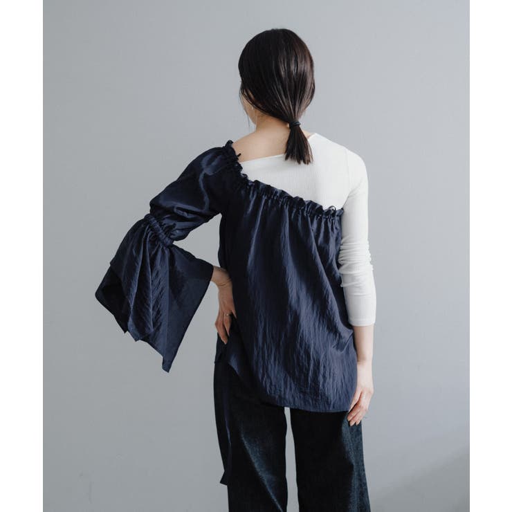 【Pasterip】Stripe one shoulder | PAL GROUP OUTLET | 詳細画像7 