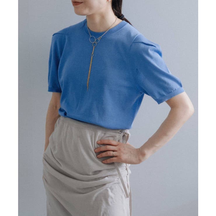 BLUE | 【Pasterip】Smoothly summer knit Tee | PAL GROUP OUTLET