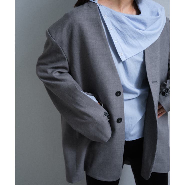 【Pasterip】Collarless dad jacket | PAL GROUP OUTLET | 詳細画像10 