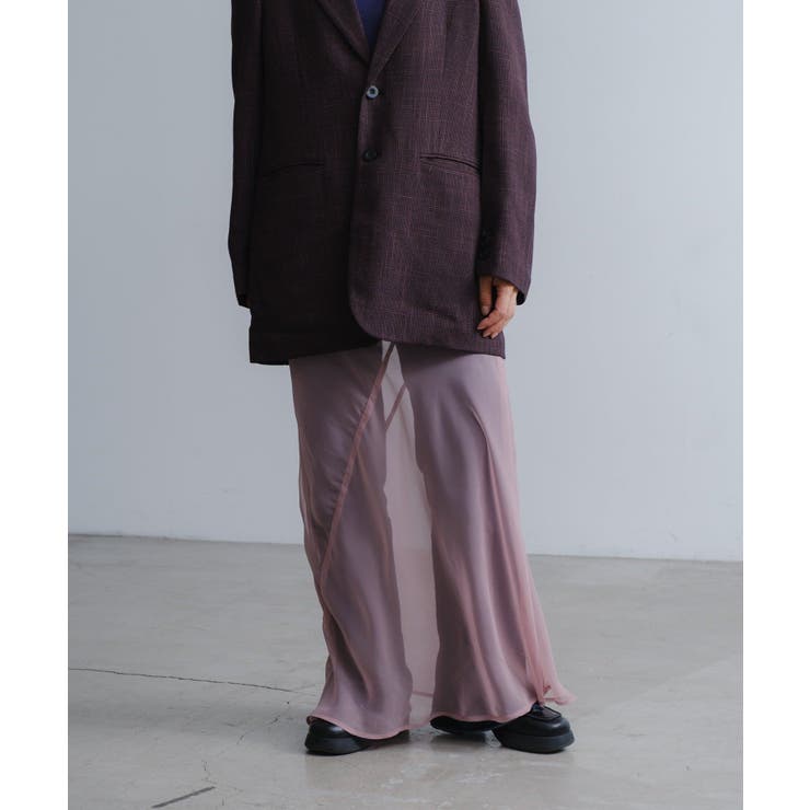 PINK | 【Pasterip】Organdy layering skirt | PAL GROUP OUTLET