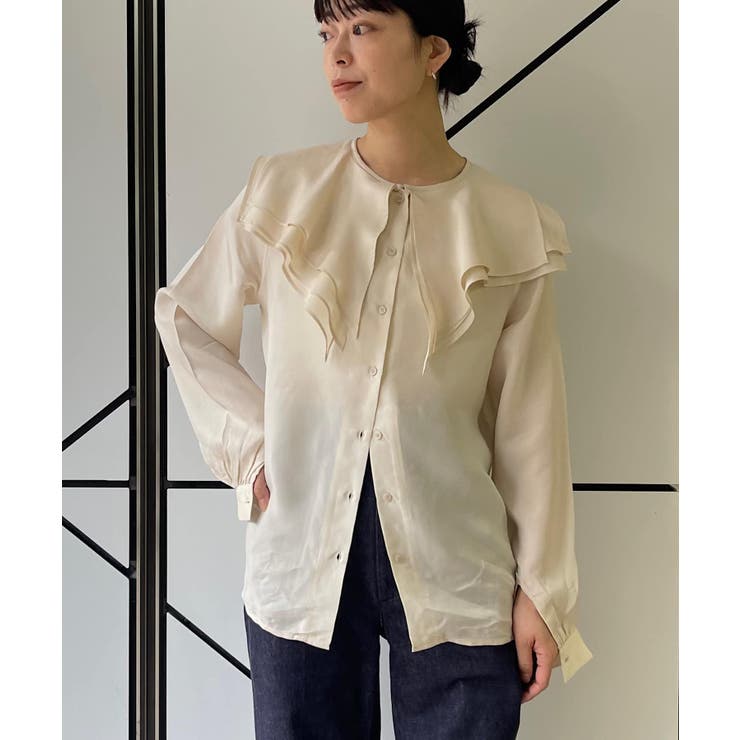 【Pasterip】Collared design blouse | PAL GROUP OUTLET | 詳細画像1 