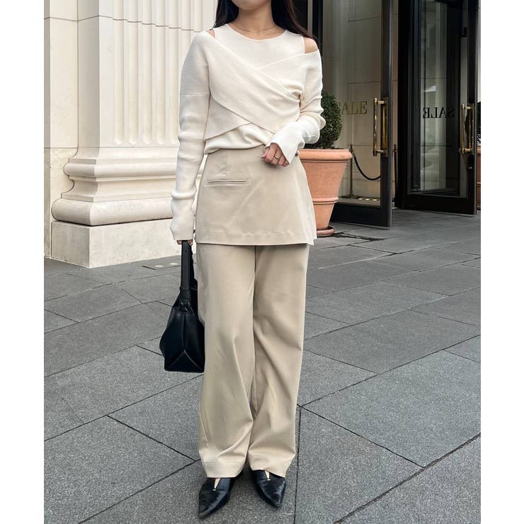 【CAPRICIEUX LE'MAGE】オフショルクロスレイヤードニット | PAL GROUP OUTLET | 詳細画像3 