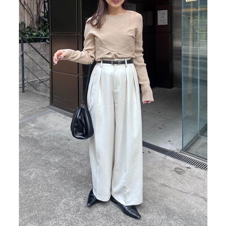 【CAPRICIEUX LE'MAGE】オフショルクロスレイヤードニット | PAL GROUP OUTLET | 詳細画像15 