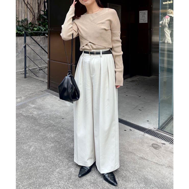 【CAPRICIEUX LE'MAGE】オフショルクロスレイヤードニット | PAL GROUP OUTLET | 詳細画像17 