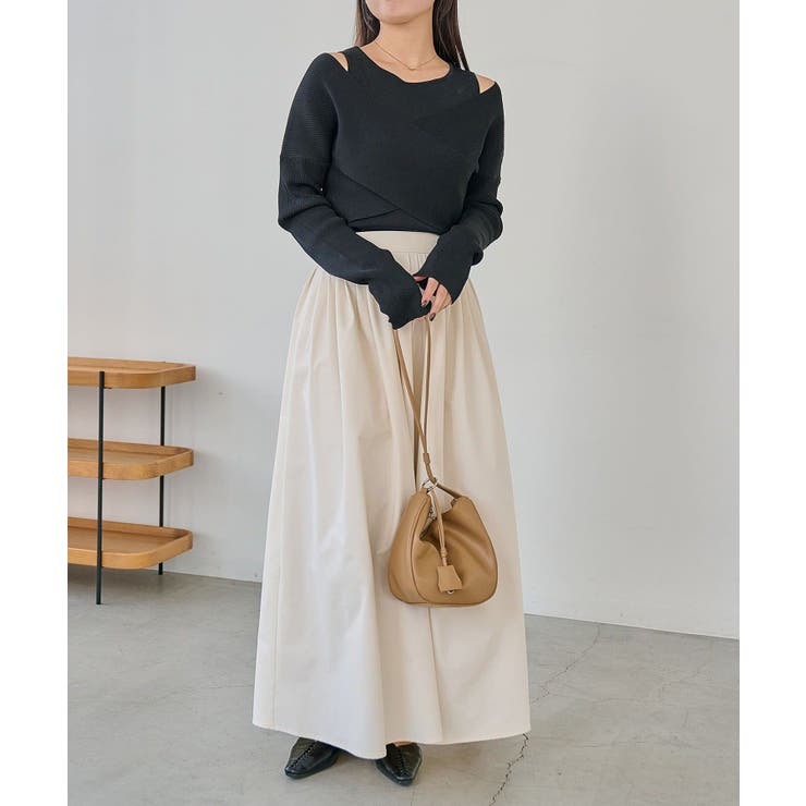 【CAPRICIEUX LE'MAGE】オフショルクロスレイヤードニット | PAL GROUP OUTLET | 詳細画像27 