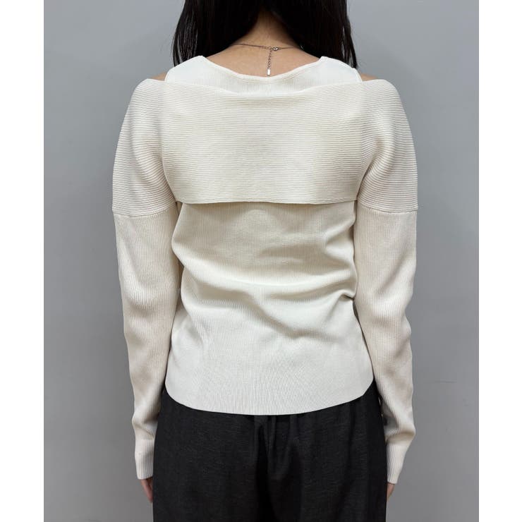 【CAPRICIEUX LE'MAGE】オフショルクロスレイヤードニット | PAL GROUP OUTLET | 詳細画像35 