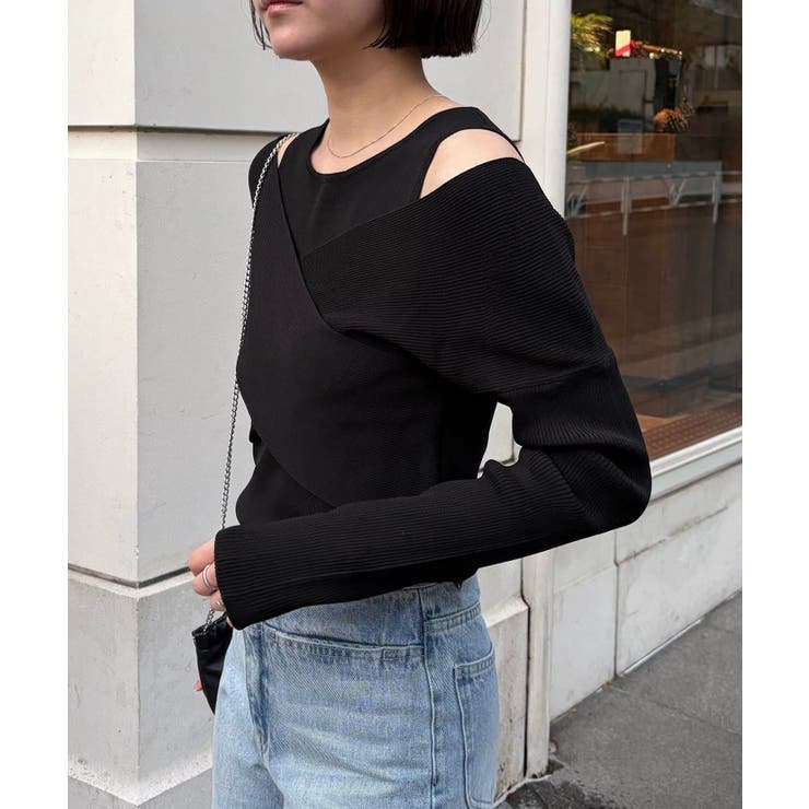 【CAPRICIEUX LE'MAGE】オフショルクロスレイヤードニット | PAL GROUP OUTLET | 詳細画像19 