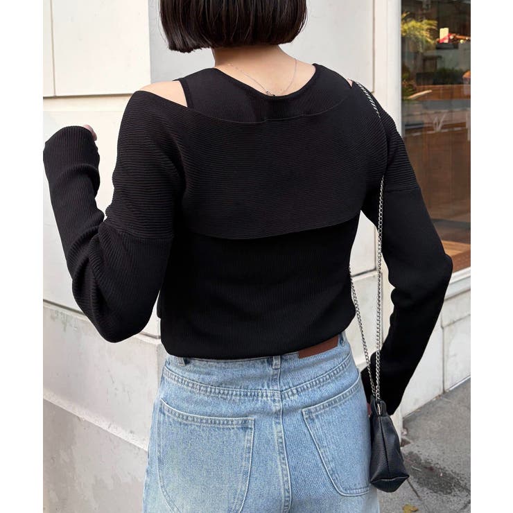 【CAPRICIEUX LE'MAGE】オフショルクロスレイヤードニット | PAL GROUP OUTLET | 詳細画像25 