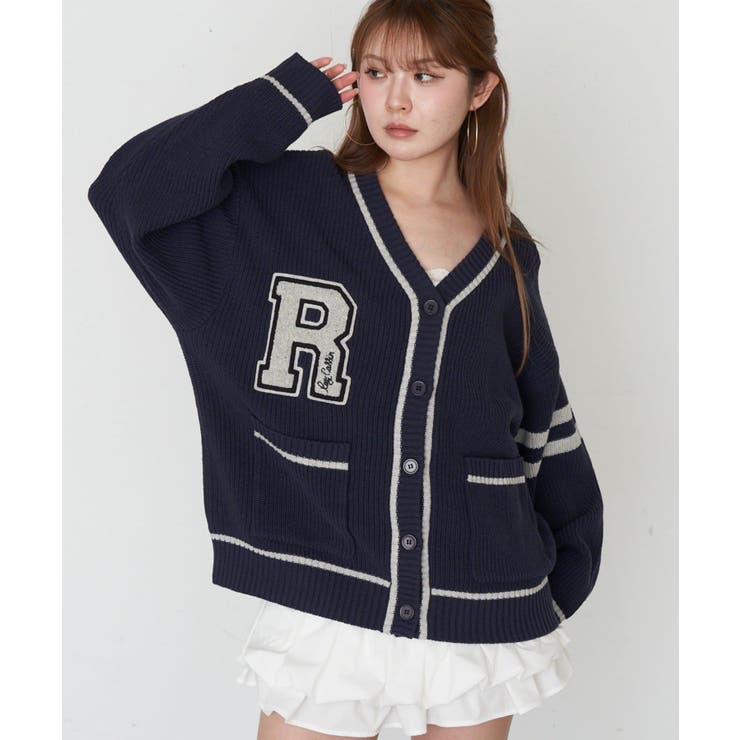 【RAY CASSIN】レタードカーディガン | PAL GROUP OUTLET | 詳細画像1 