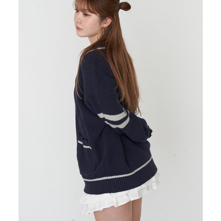 【RAY CASSIN】レタードカーディガン | PAL GROUP OUTLET | 詳細画像2 