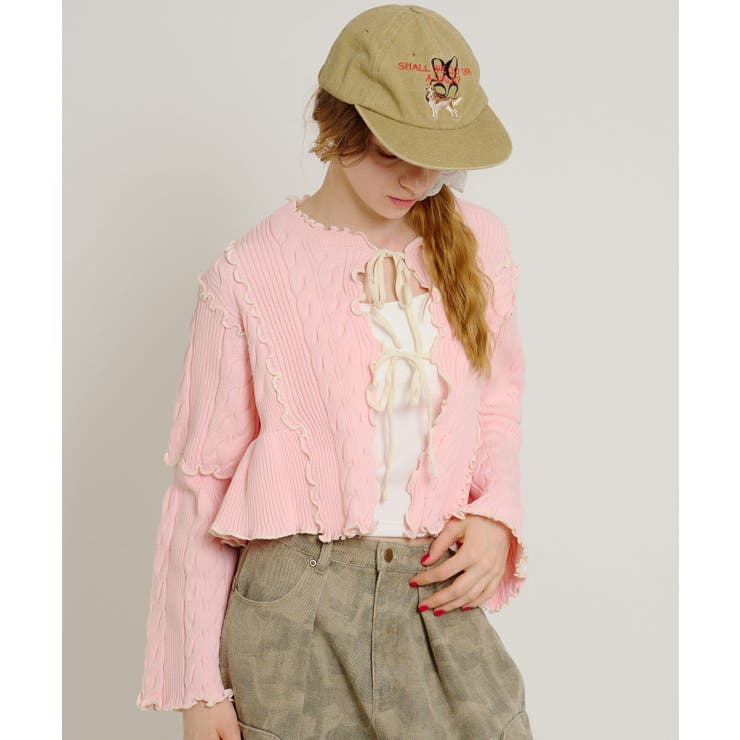 【w closet】new配色メロウケーブルカーディガン | PAL GROUP OUTLET | 詳細画像3 