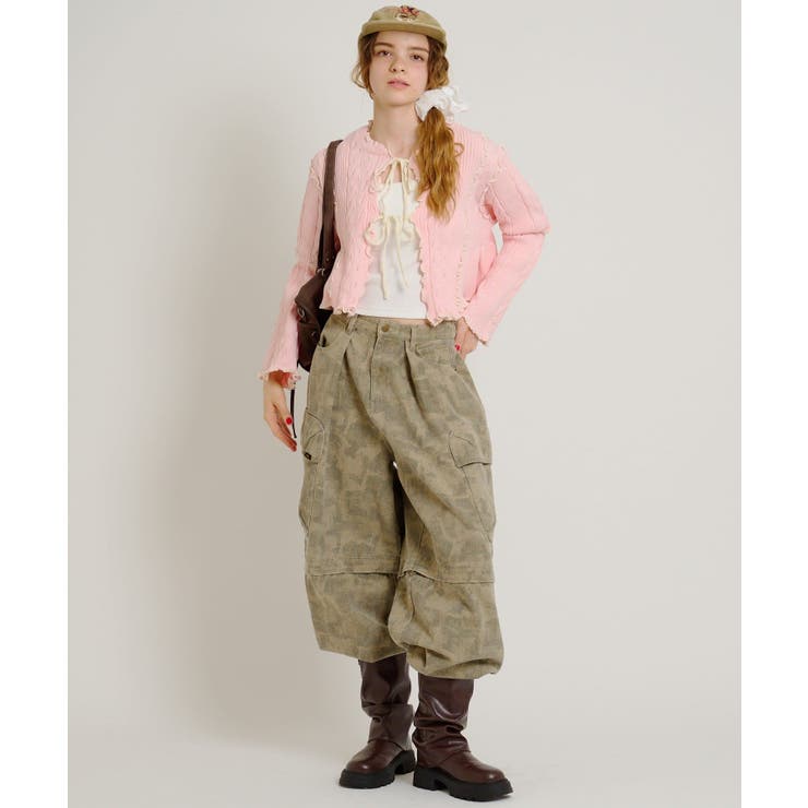 【w closet】new配色メロウケーブルカーディガン | PAL GROUP OUTLET | 詳細画像5 