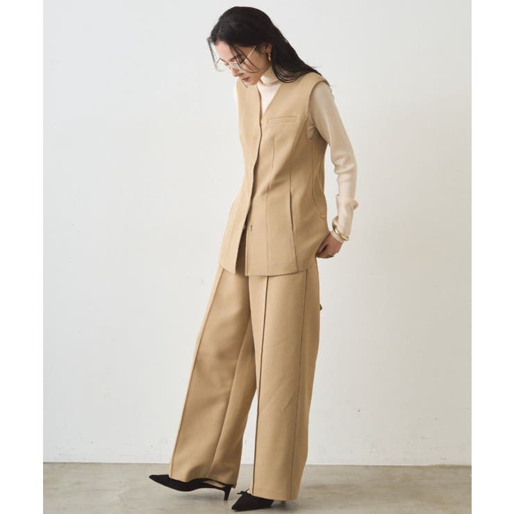 【ベージュ】【Loungedress】ボンディングジレ Loungedress】ボンディングジレ[品番：PALW0008237]｜PAL GROUP OUTLET