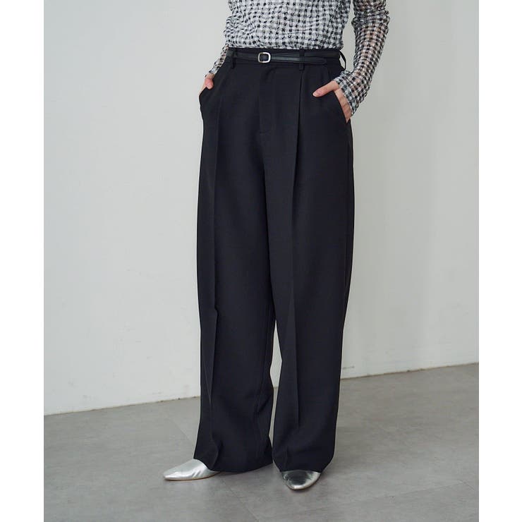 BLK | 【SHENERY】トロタックワイドパンツ | PAL GROUP OUTLET