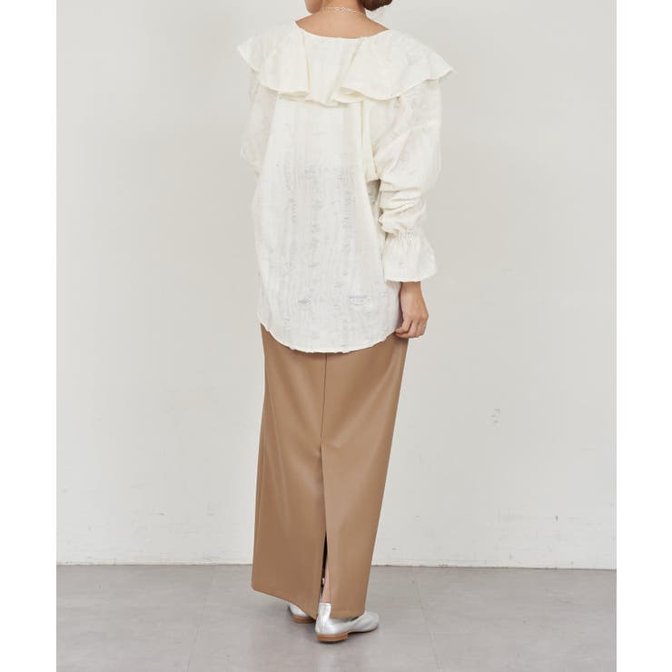 【SHENERY】ニュアンスフリルカラーブラウス | PAL GROUP OUTLET | 詳細画像13 