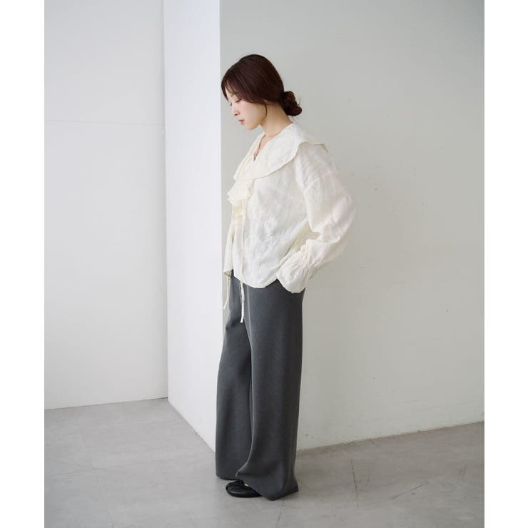 【SHENERY】ニュアンスフリルカラーブラウス | PAL GROUP OUTLET | 詳細画像3 