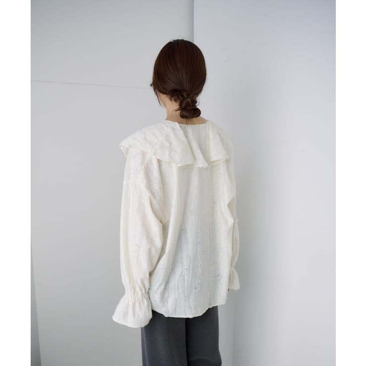 【SHENERY】ニュアンスフリルカラーブラウス | PAL GROUP OUTLET | 詳細画像8 