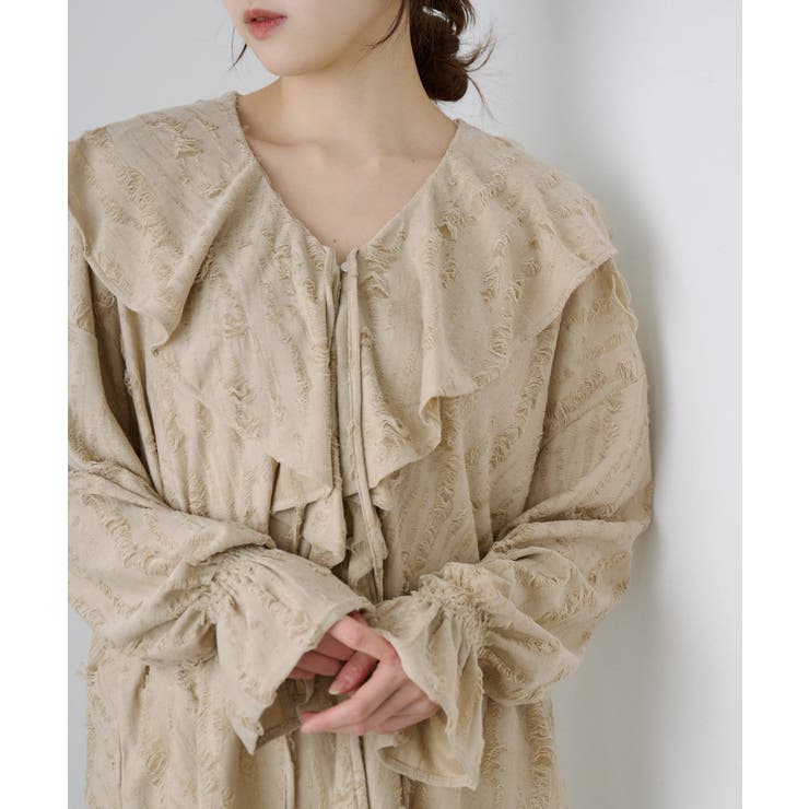 【SHENERY】ニュアンスフリルカラーブラウス | PAL GROUP OUTLET | 詳細画像25 