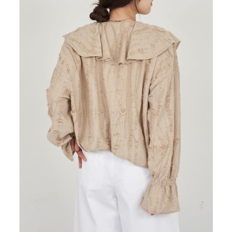 【SHENERY】ニュアンスフリルカラーブラウス | PAL GROUP OUTLET | 詳細画像31 